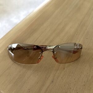 CHRISTIAN DIOR Authentic Vintage Sunglasses. Star Rivet Design. Amber Lenses